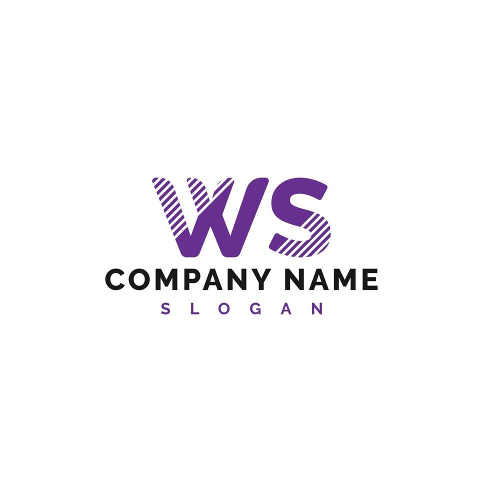 WS Letter Logo Design. WS Letter Logo Vector Illustration - Vector