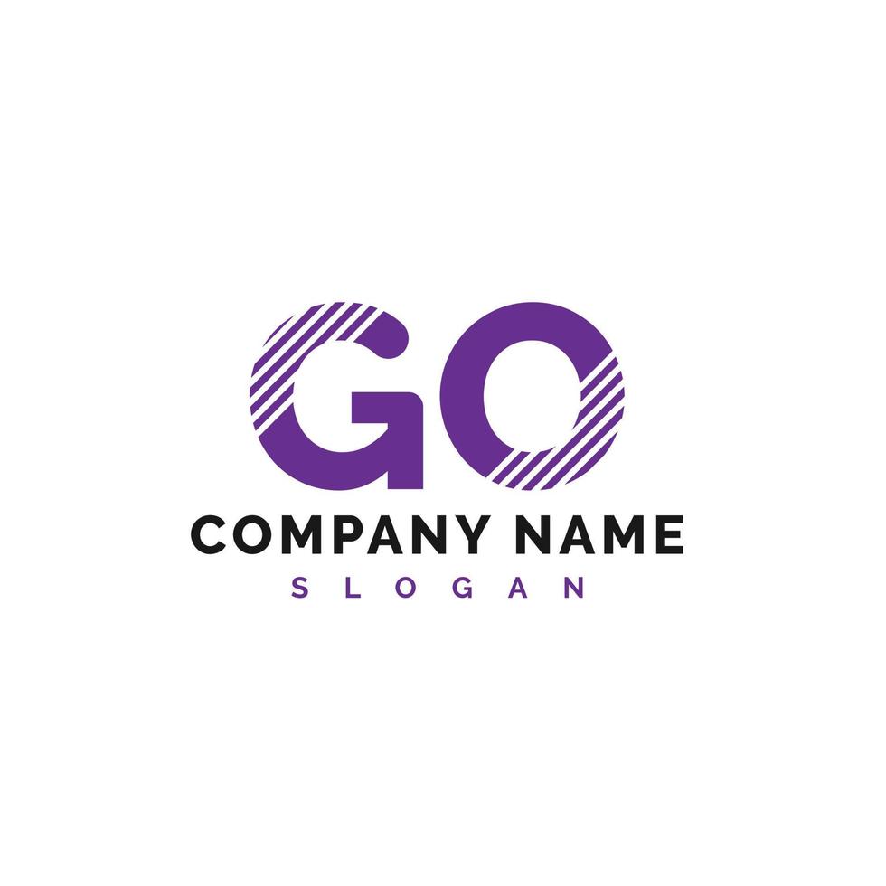 GO Letter Logo Design. GO letter logo Vector Illustration - Vector