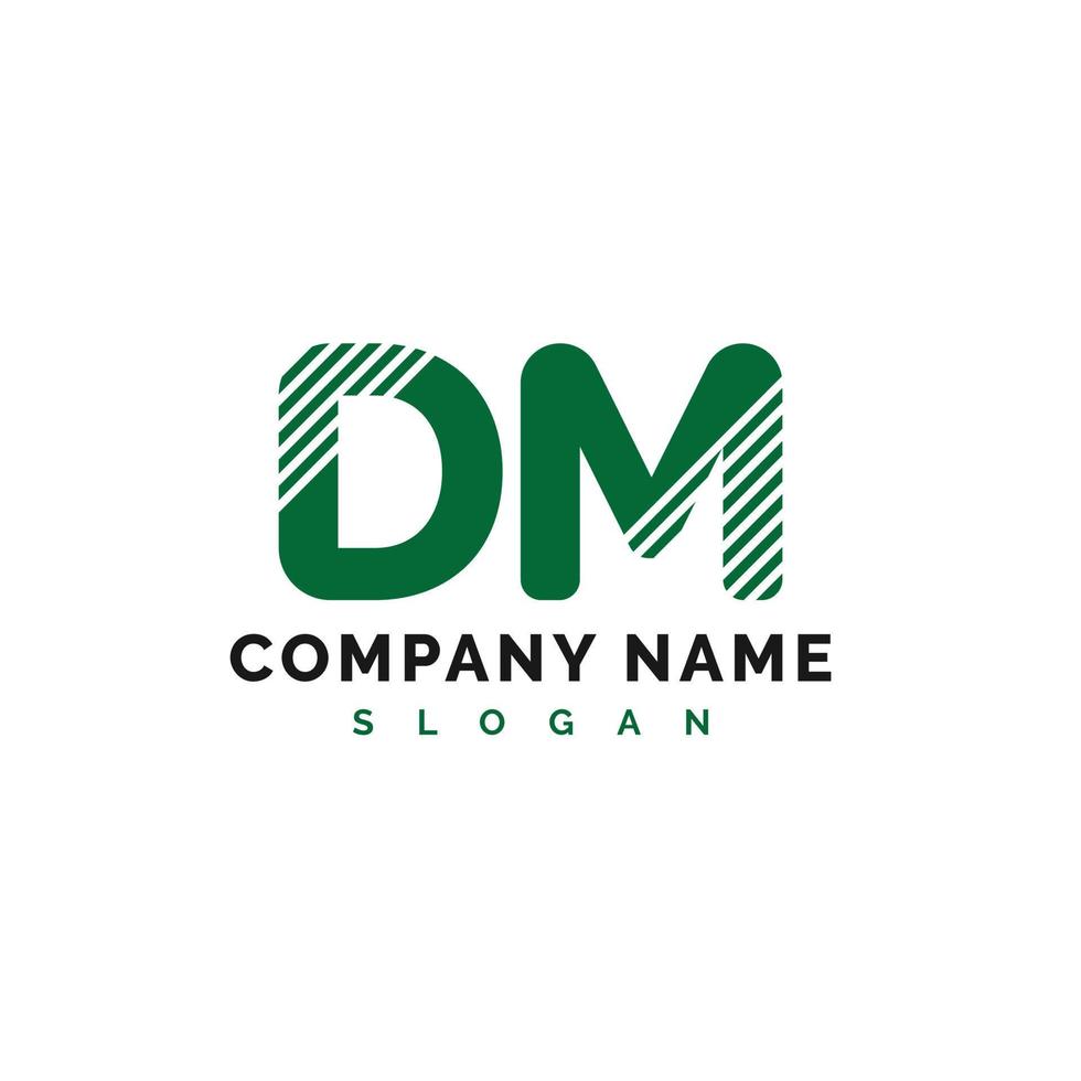 diseño del logotipo de la letra dm. Ilustración de vector de logotipo de letra dm - vector