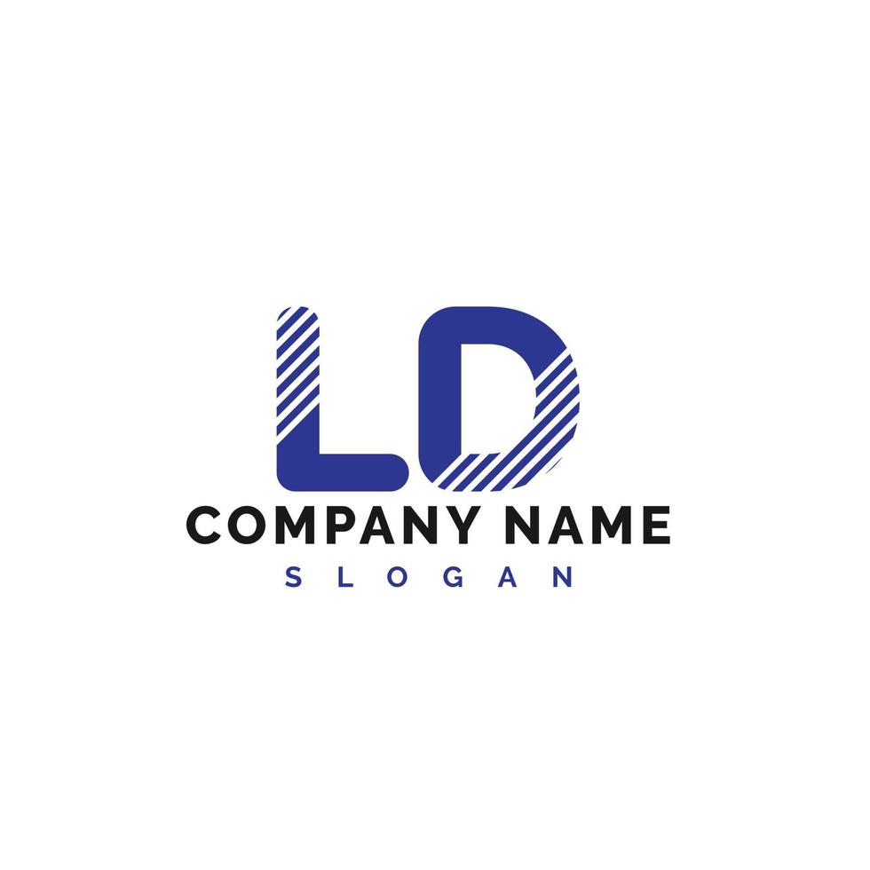diseño del logotipo de la letra ld. Ilustración de vector de logotipo de letra ld - vector