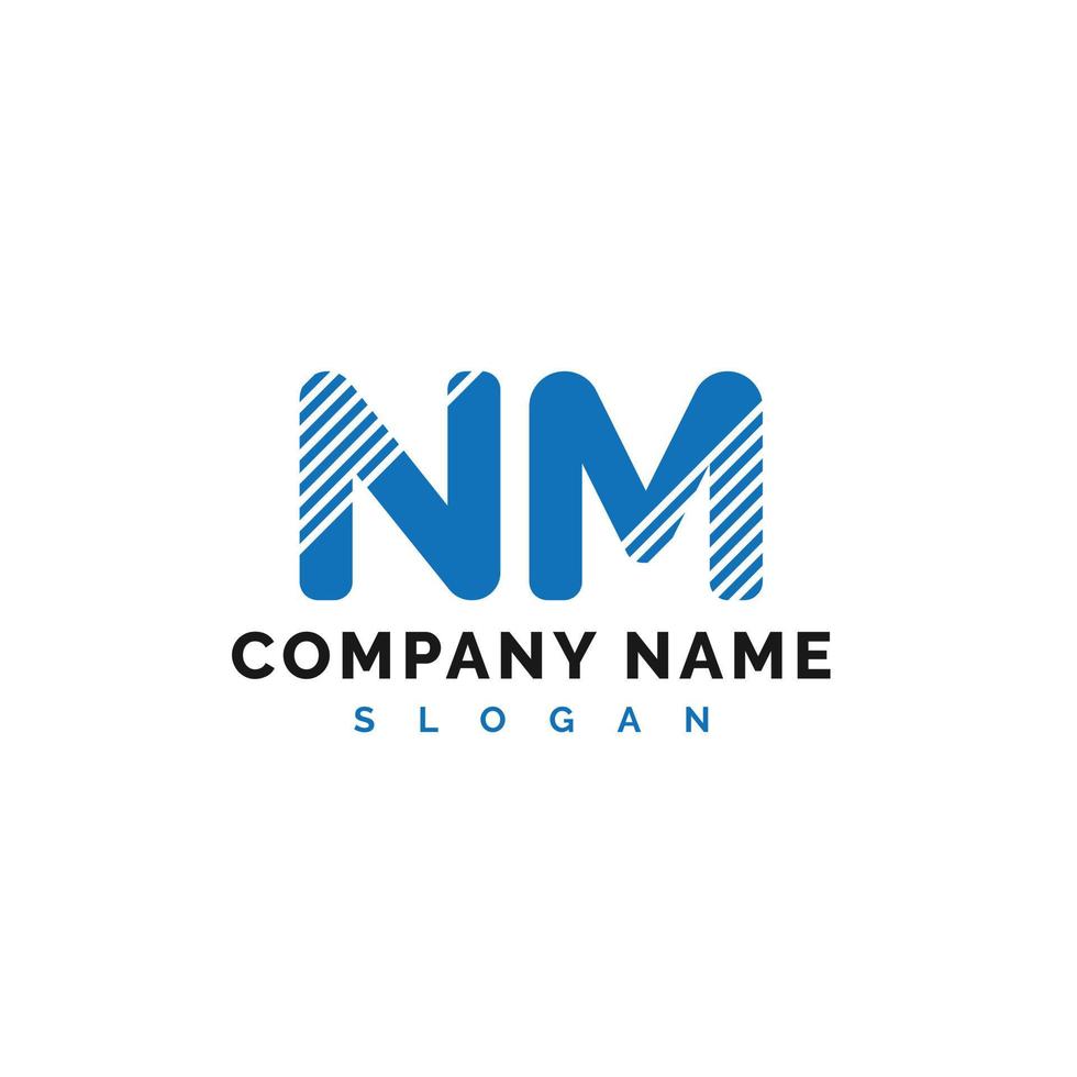 NM Letter Logo Design. NM letter logo Vector Illustration - Vector