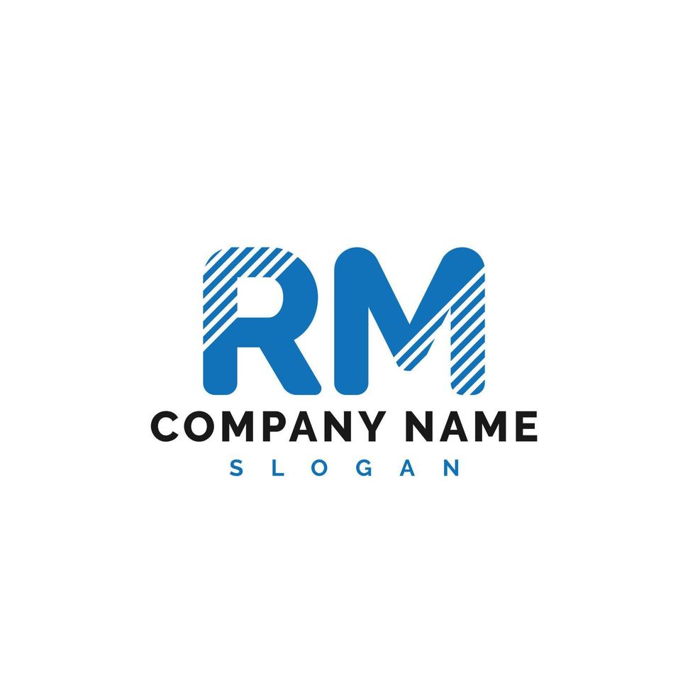 diseño del logotipo de la letra rm. Ilustración de vector de logotipo de letra rm - vector