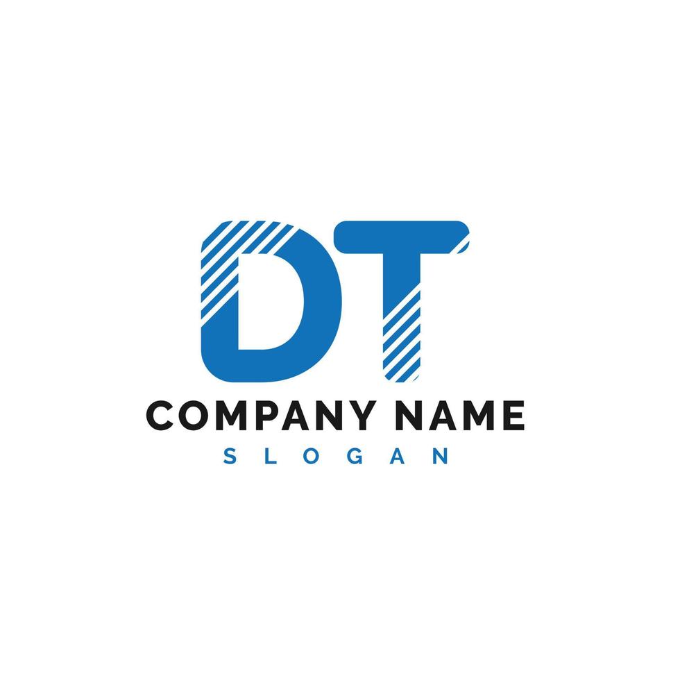 DT Letter Logo Design. DT letter logo Vector Illustration - Vector