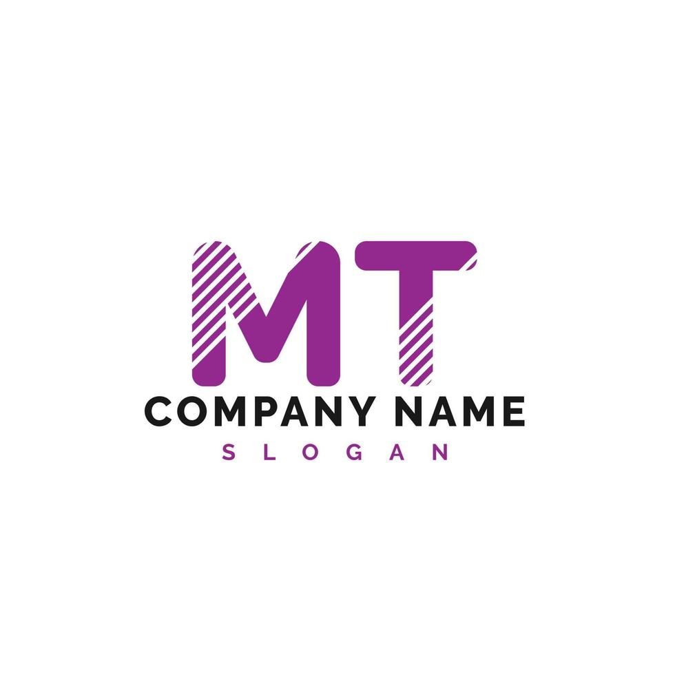 MT Letter Logo Design. MT letter logo Vector Illustration - Vector