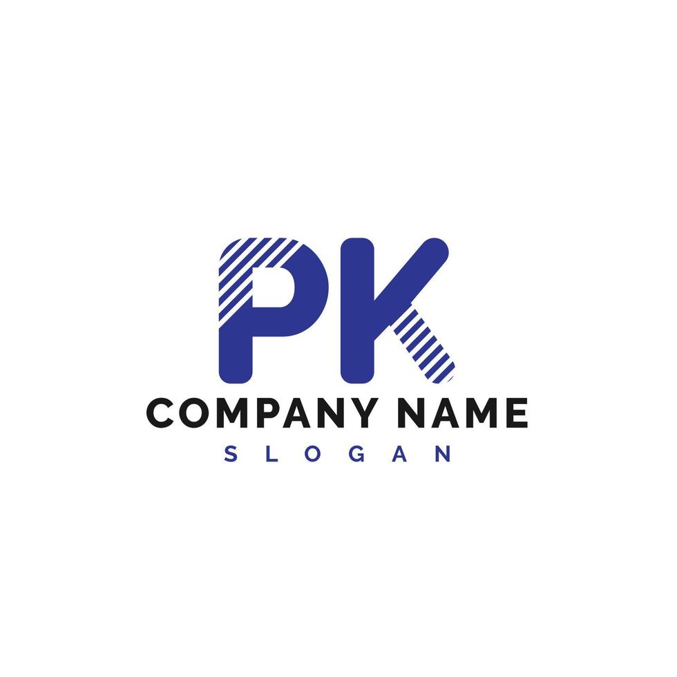diseño del logotipo de la letra pk. Ilustración de vector de logotipo de letra pk - vector
