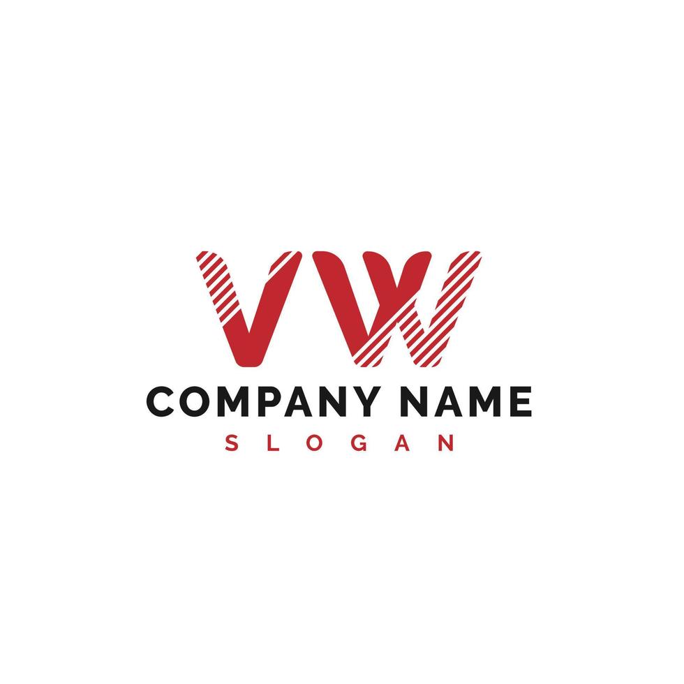 diseño del logotipo de la letra vw. ilustración vectorial del logotipo de la letra vw - vector