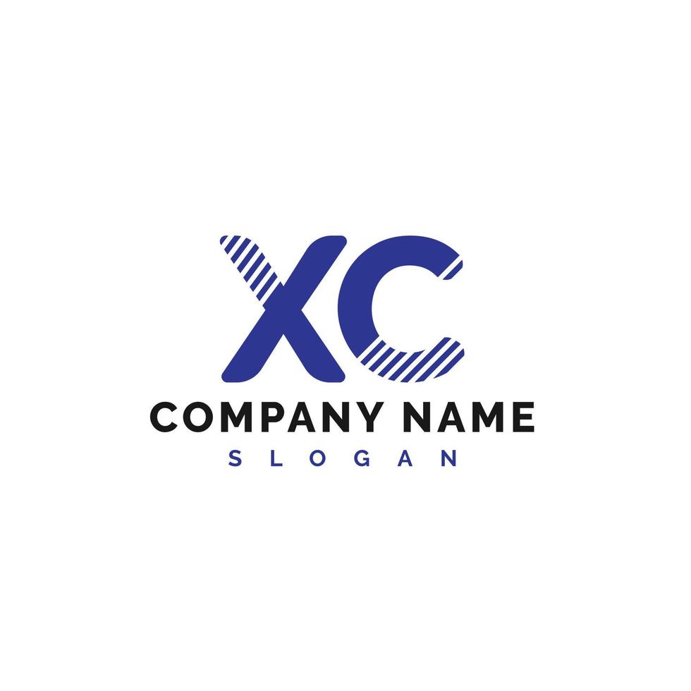 diseño del logotipo de la letra xc. Ilustración de vector de logotipo de letra xc - vector