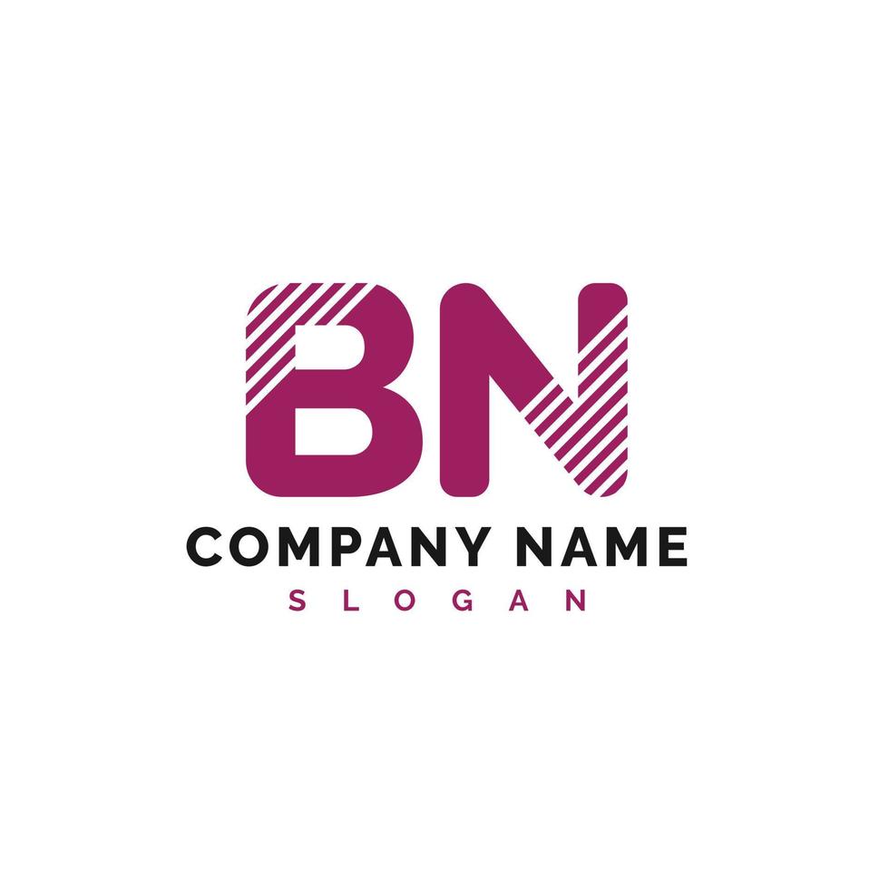 diseño de logotipo bn. bn carta logo icono vector ilustración - vector