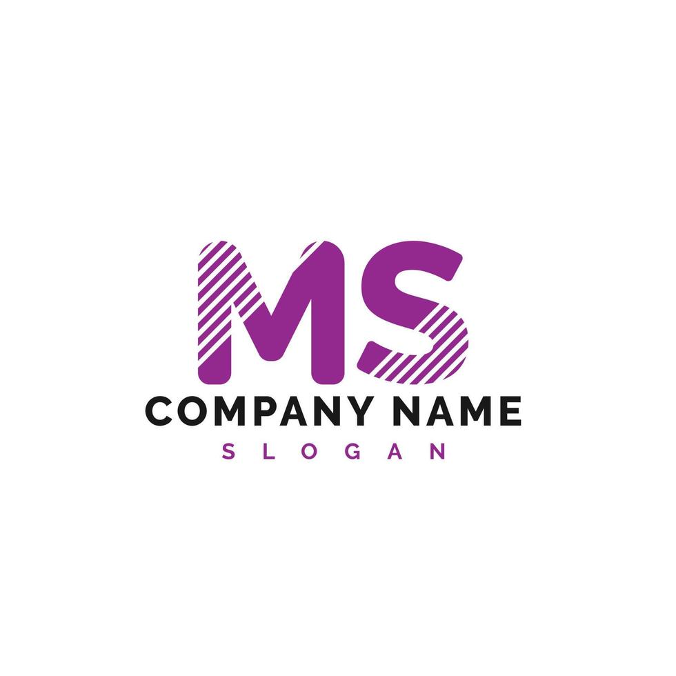 MS Letter Logo Design. MS letter logo Vector Illustration - Vector