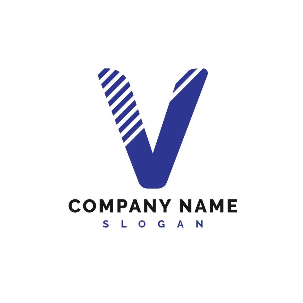 V Logo Design. V Letter Logo Icon Vector Illustration - Vector