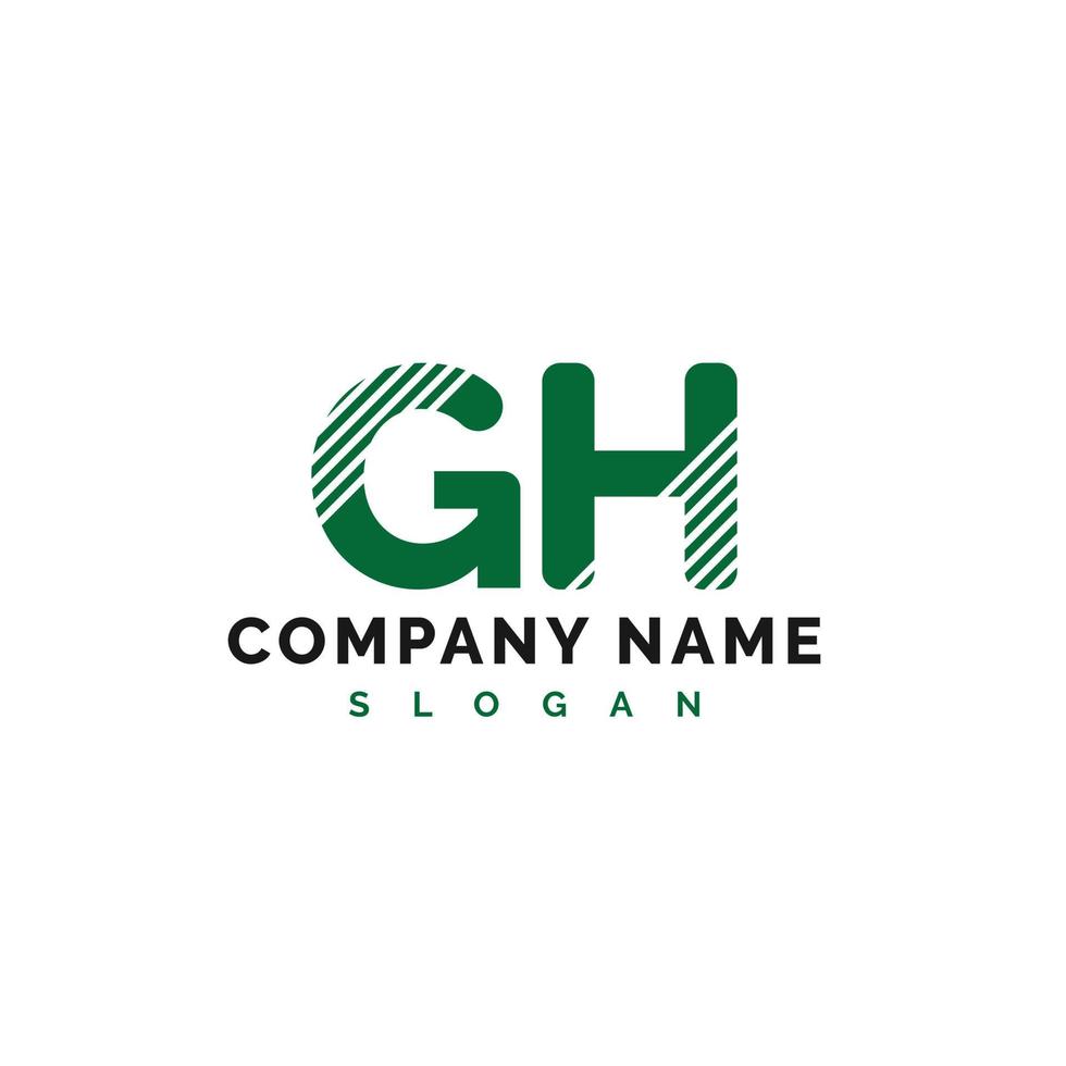 diseño del logotipo de la letra gh. Ilustración de vector de logotipo de letra gh - vector