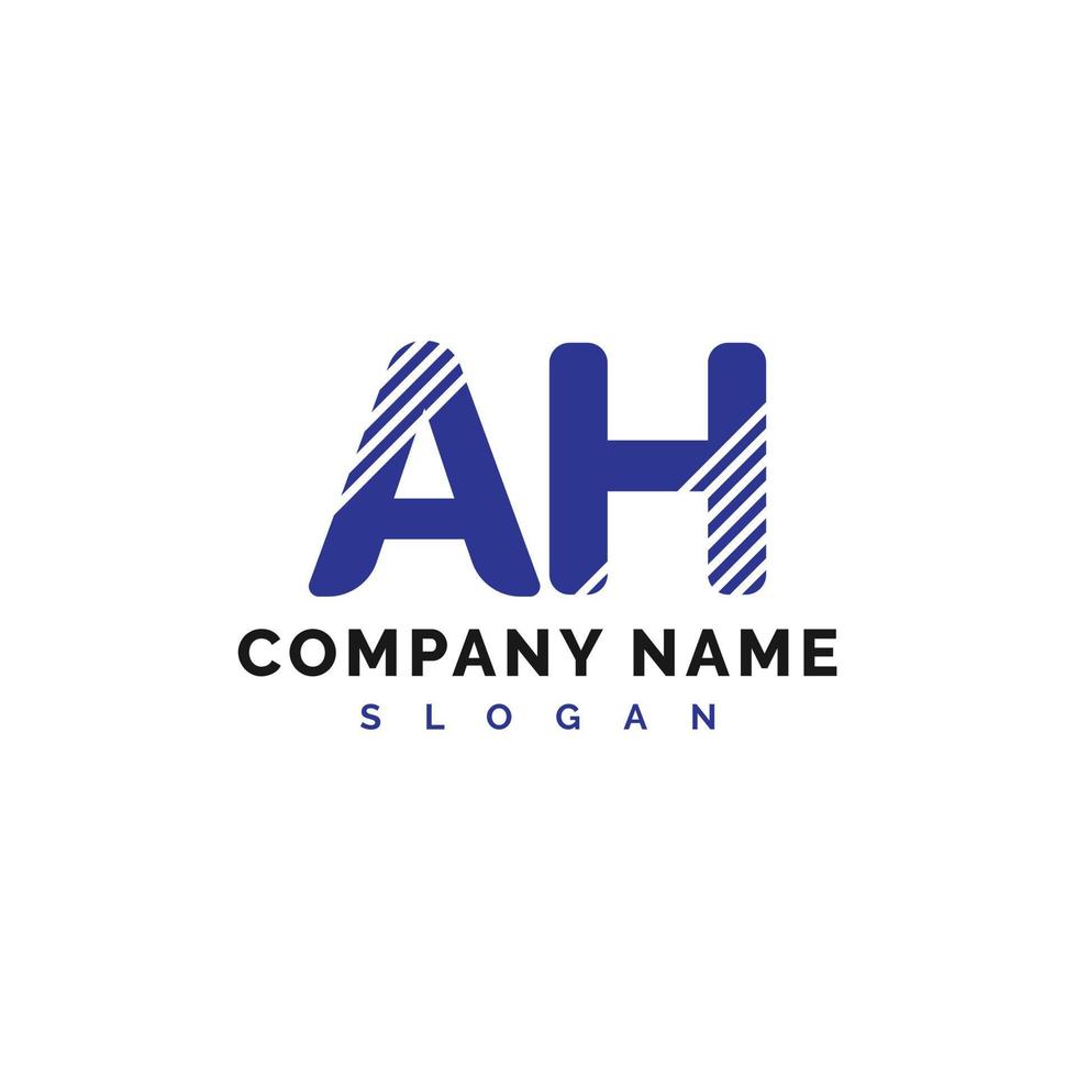 AH Logo Design. AH Letter Logo Icon Vector Illustration - Vector