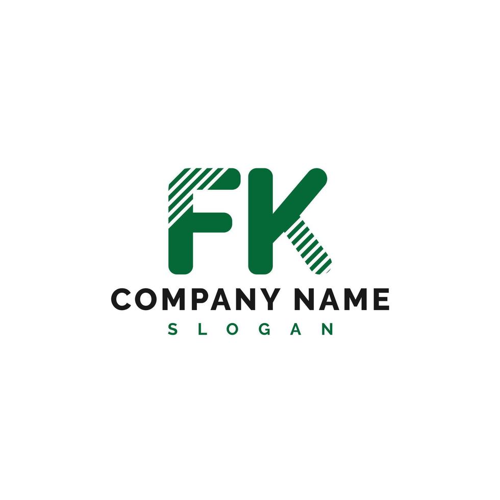 FK Letter Logo Design. FK letter logo Vector Illustration - Vector