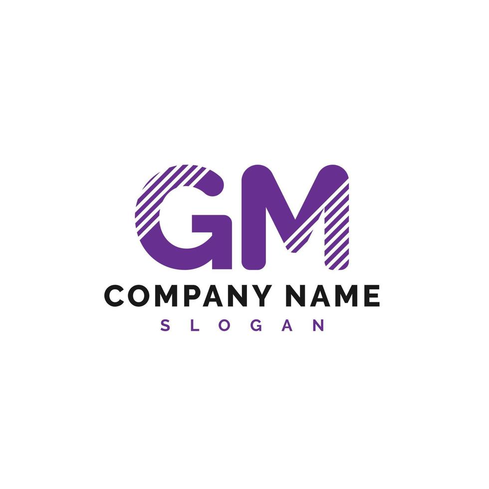 diseño del logotipo de la letra gm. Ilustración de vector de logotipo de letra gm - vector