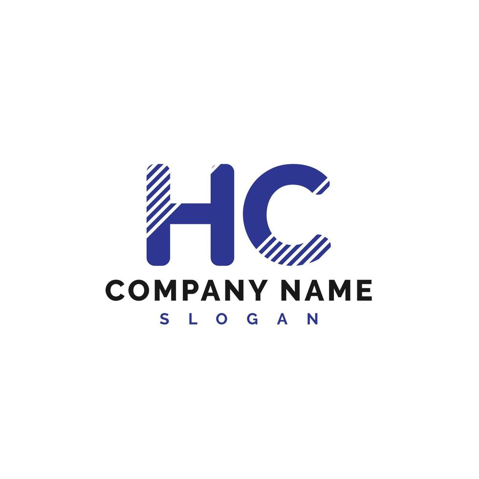 diseño del logotipo de la letra hc. hc carta logo vector ilustración - vector