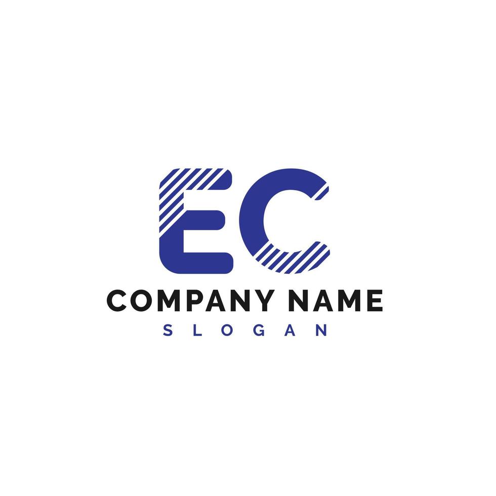 diseño del logotipo de la letra ec. ce carta logo vector ilustración - vector