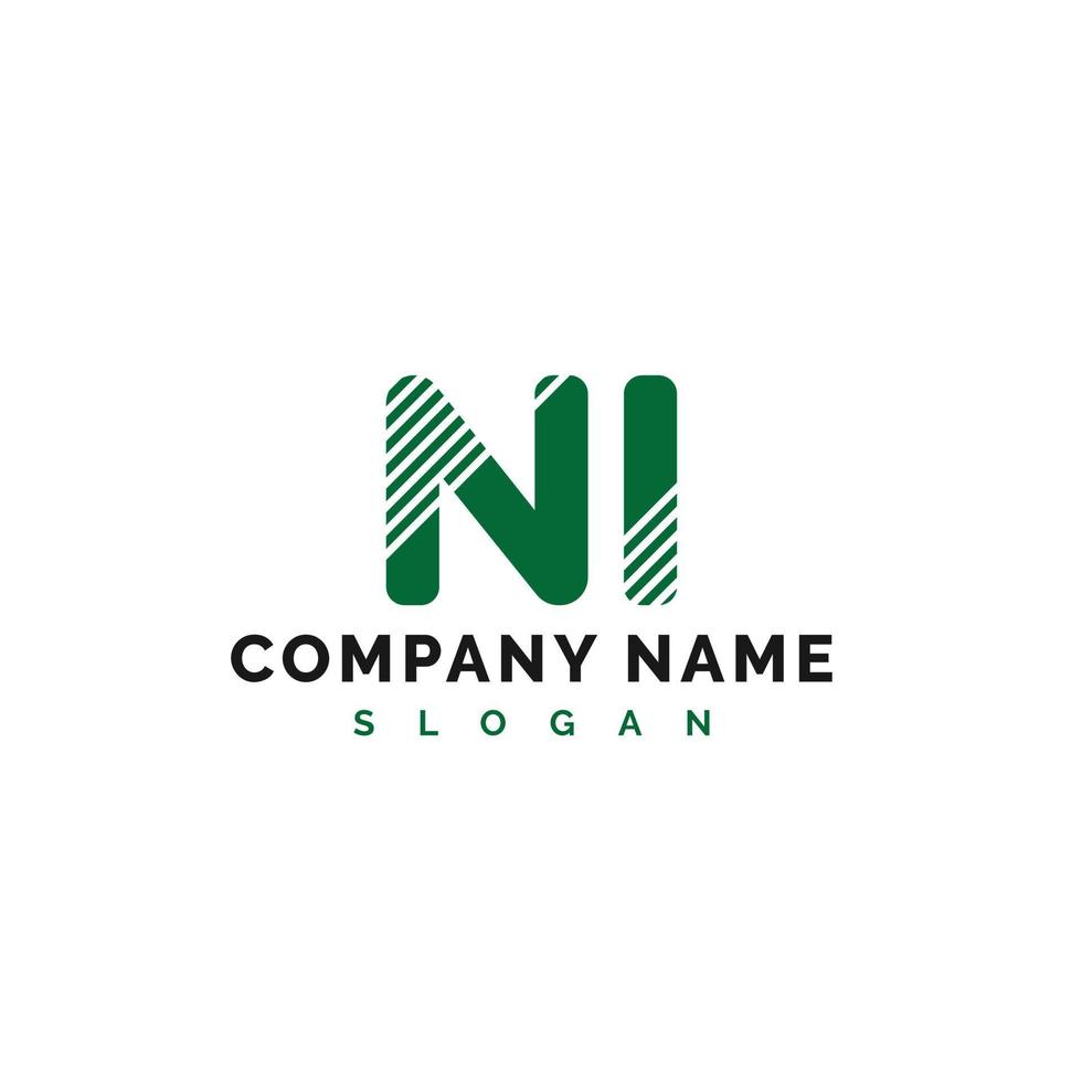 NI Letter Logo Design. NI letter logo Vector Illustration - Vector