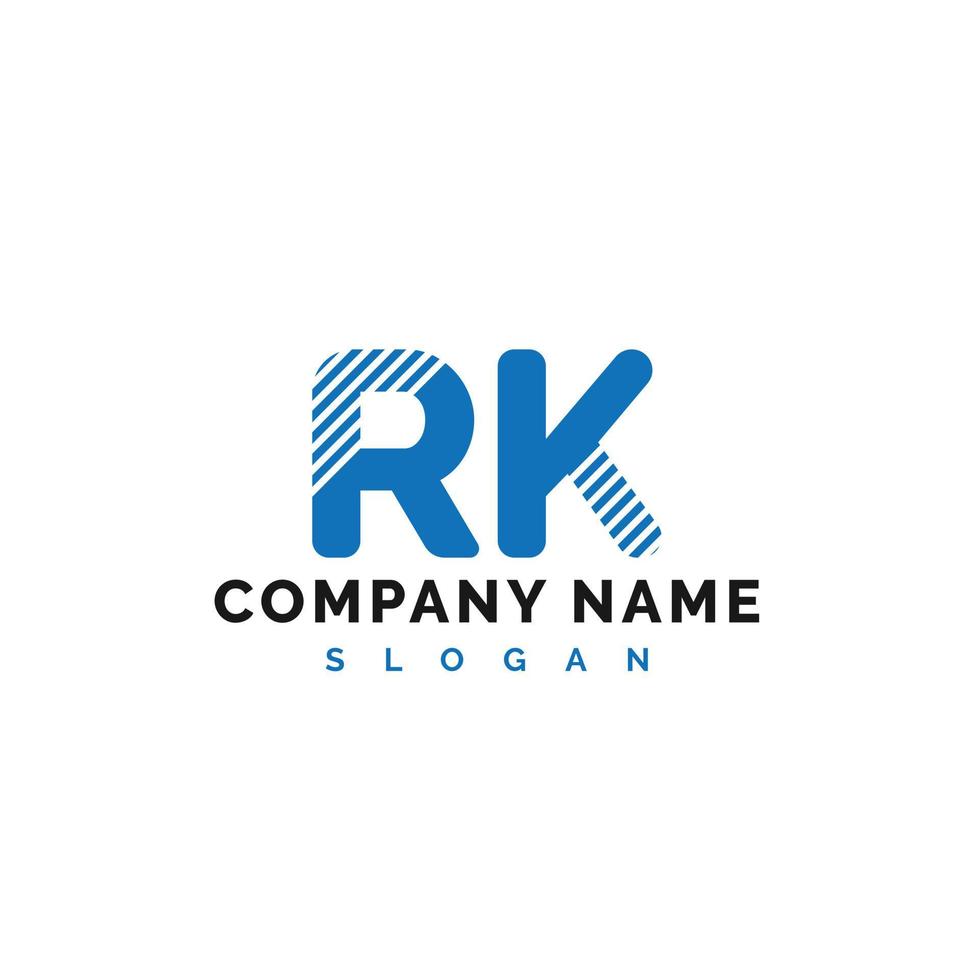 diseño del logotipo de la letra rk. Ilustración de vector de logotipo de letra rk - vector