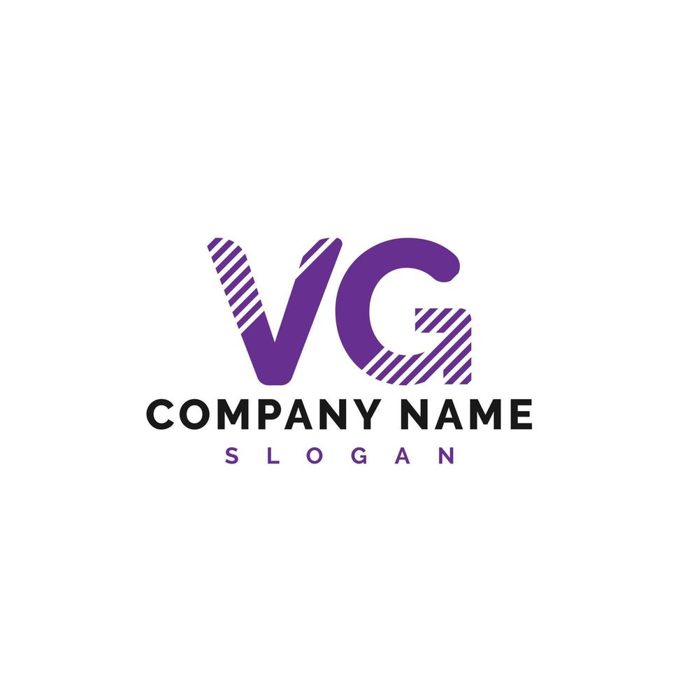 diseño del logotipo de la letra vg. Ilustración de vector de logotipo de letra vg - vector