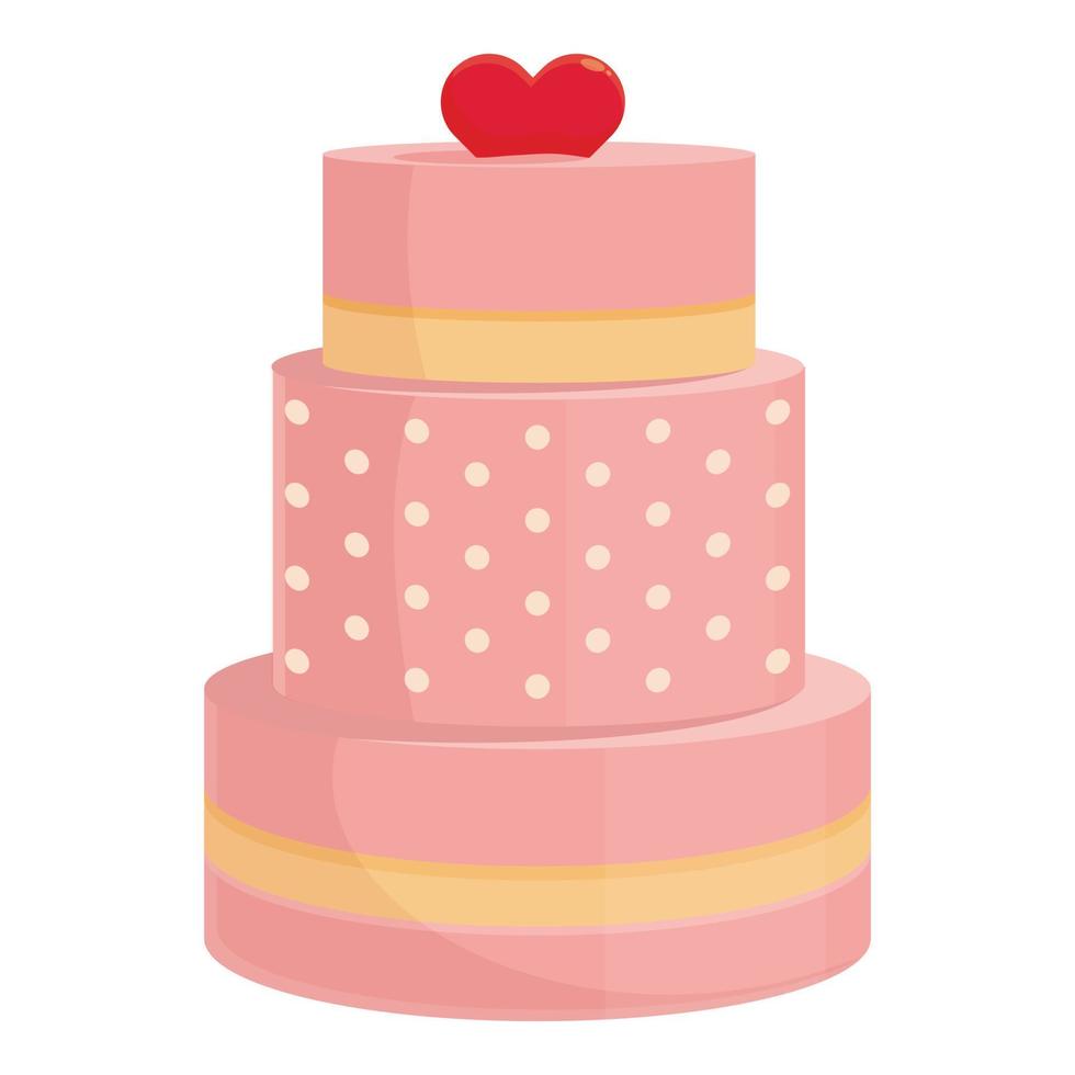 Reception wedding cake icon cartoon vector. Birthday party vector