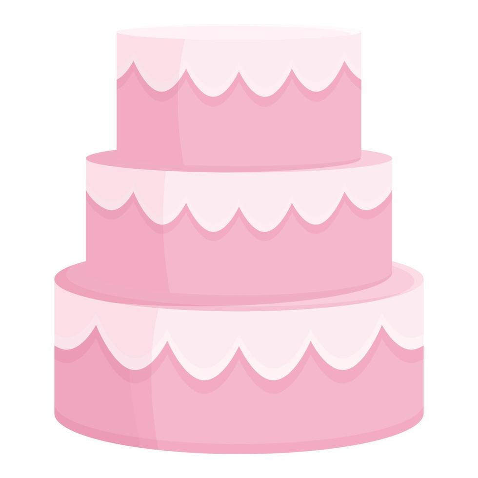 vector de dibujos animados de icono de pastel de boda de pareja. novia crema