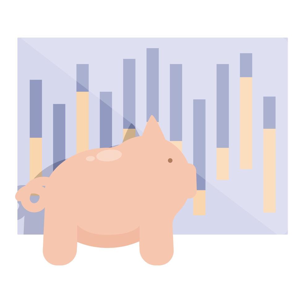 Piggybank trade icon cartoon vector. Money school vector