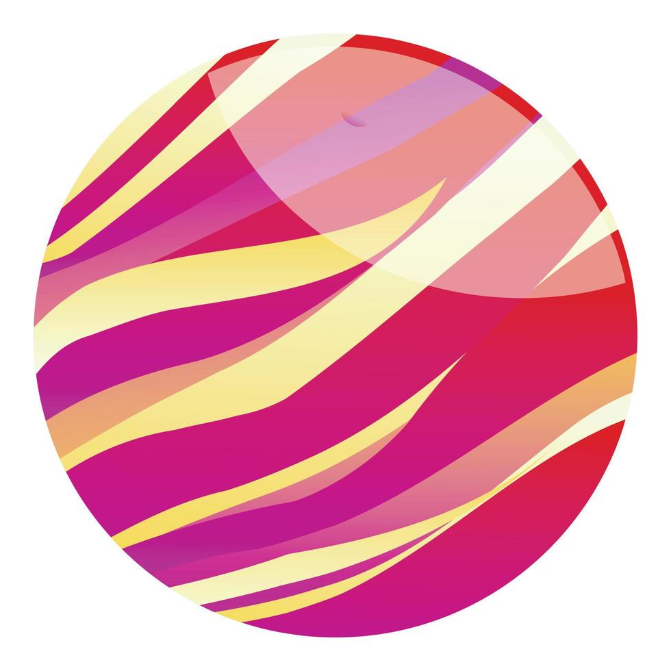 Red epoxy resin icon cartoon vector. Circle ball vector