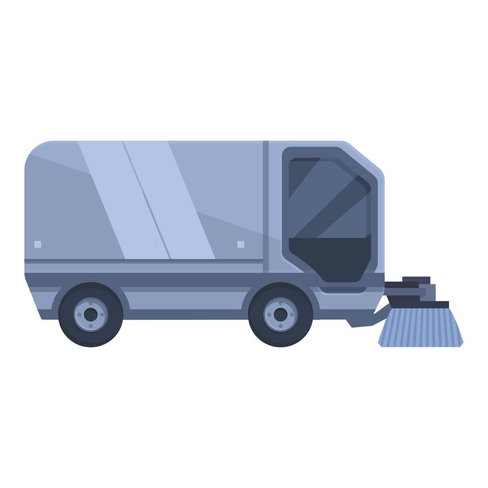 Sweeper company icon cartoon vector. Street cleaner vector