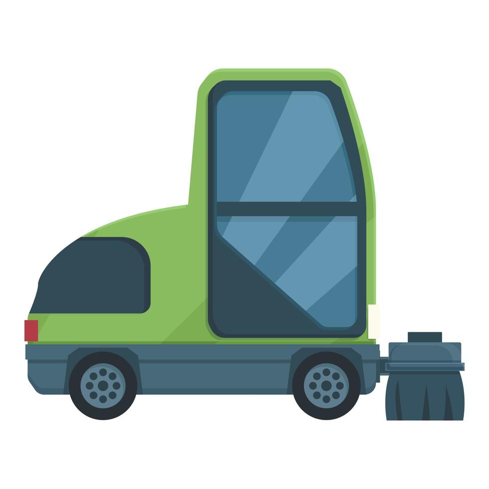 vector de dibujos animados de icono de vehículo de barrido. camión de la calle