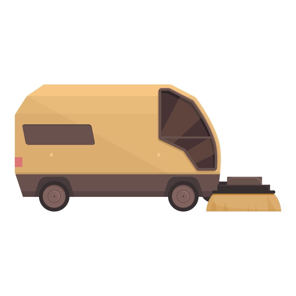 Street sweeper icon cartoon vector. Road truck vector