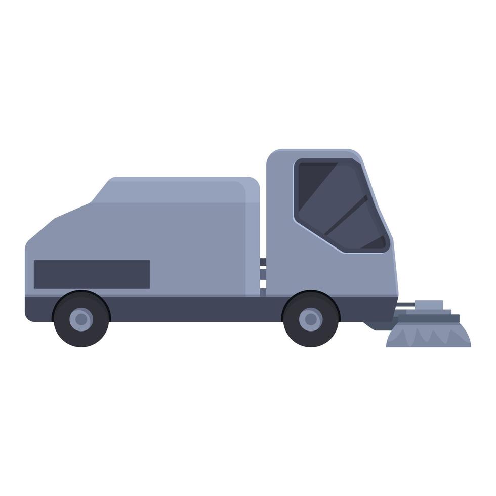 Municipal sweeper icon cartoon vector. Street truck vector