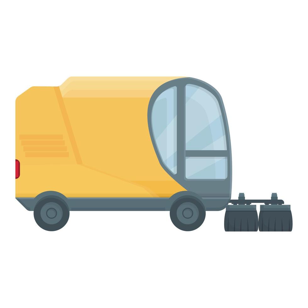 Sweeper cleaner icon cartoon vector. Road truck vector