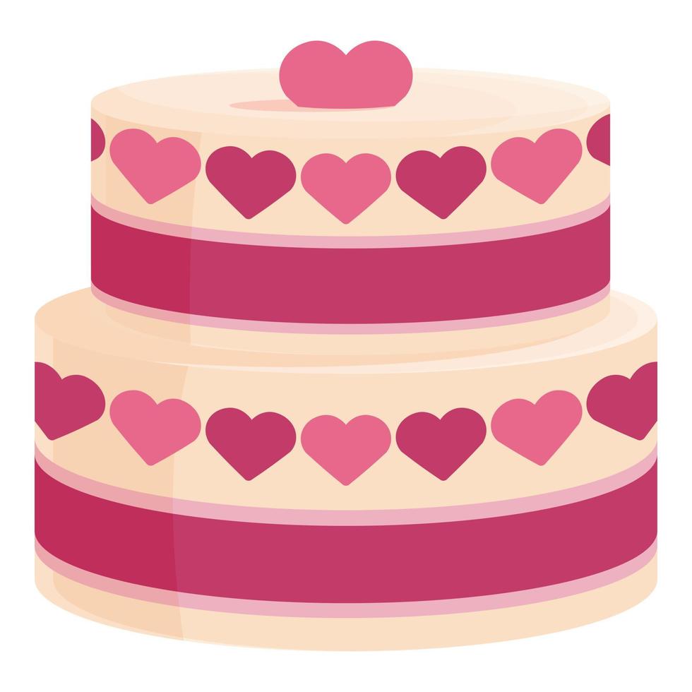 Wedding cake design icon cartoon vector. Cream party vector