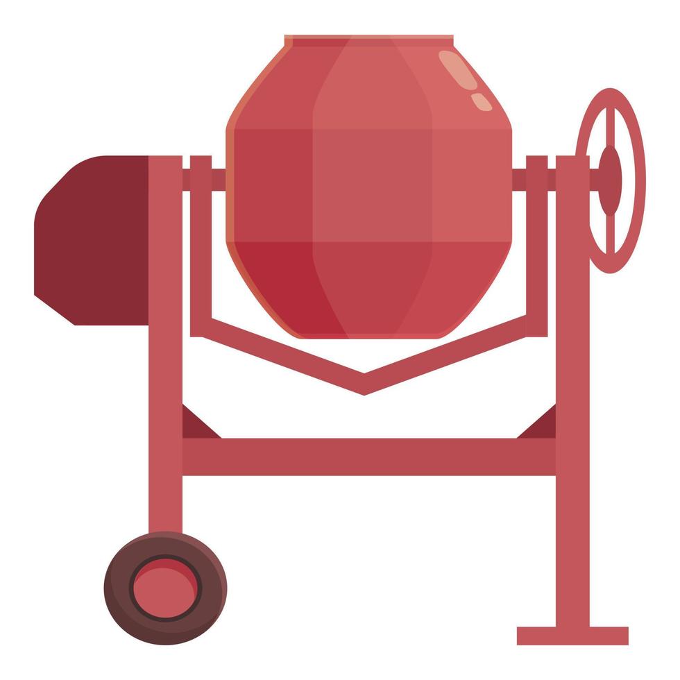 Cement mixer icon cartoon vector. Concrete machine vector