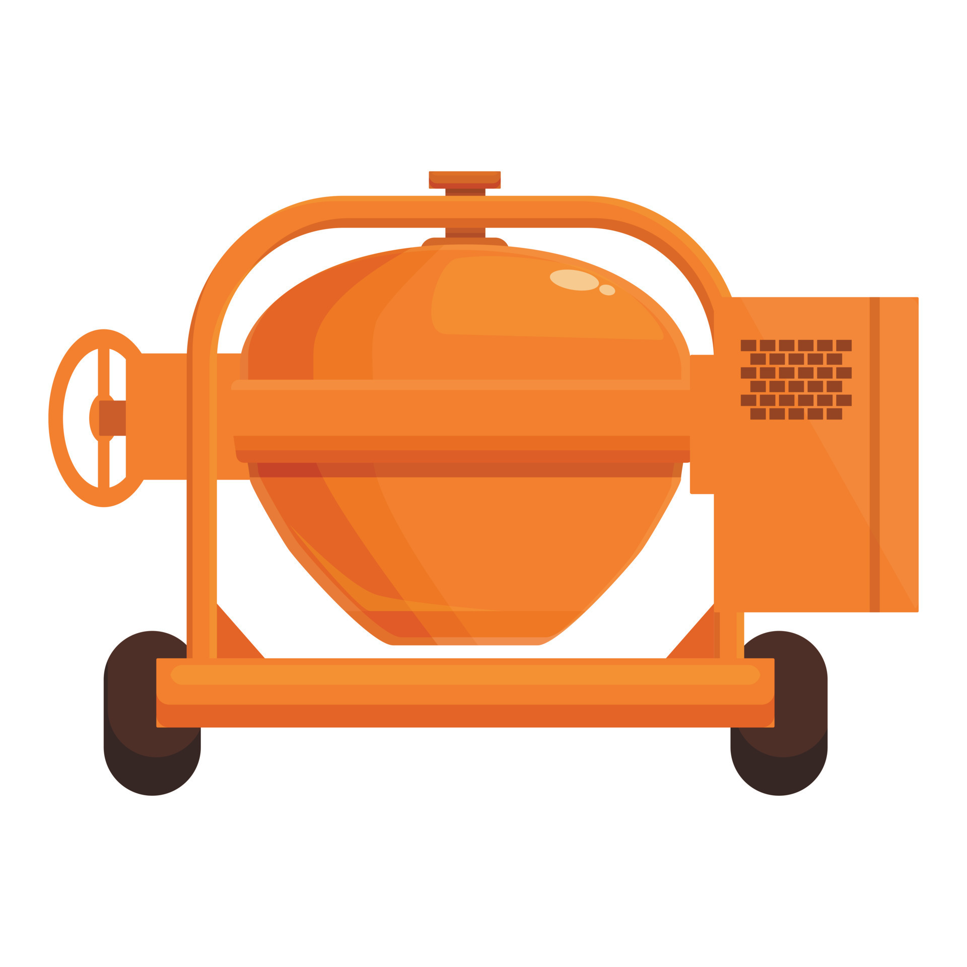 New cement mixer icon cartoon vector. Concrete machine 19140703 Vector