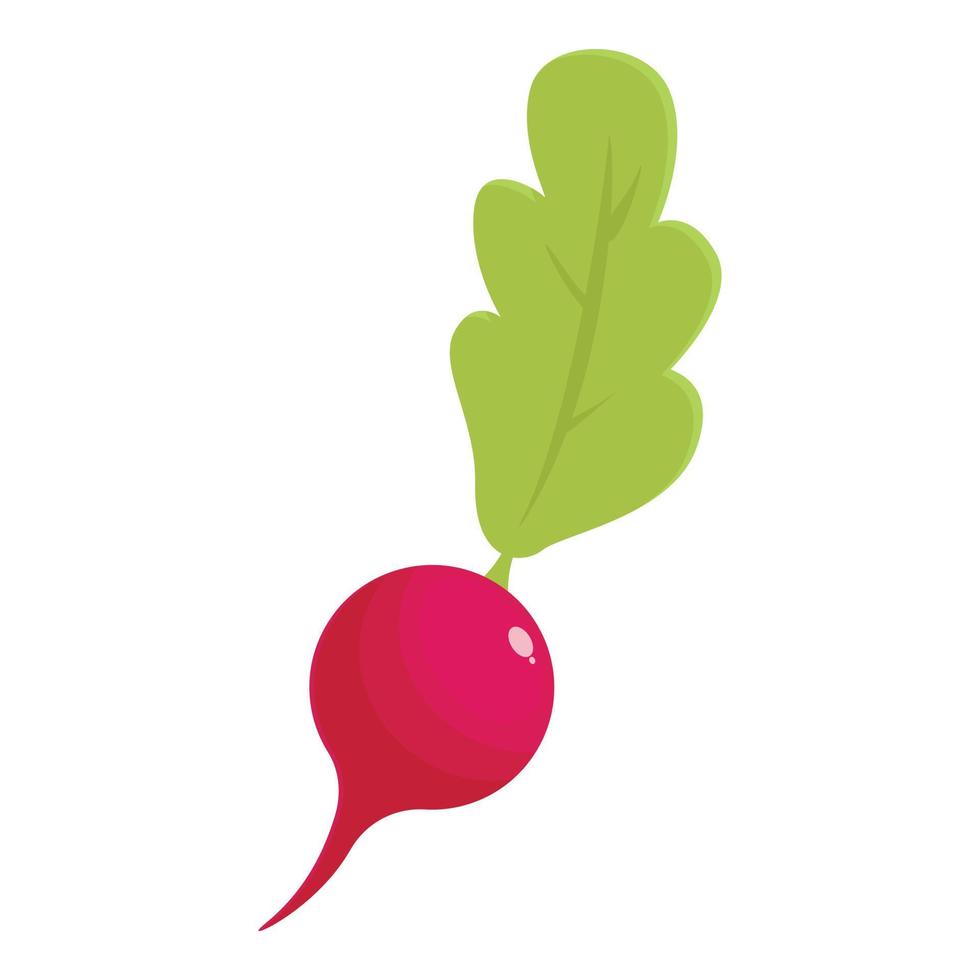 vector de dibujos animados de icono de rábano. planta alimenticia
