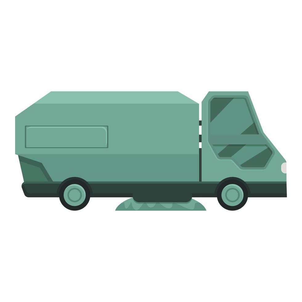 Sweeper car icon cartoon vector. Street truck vector