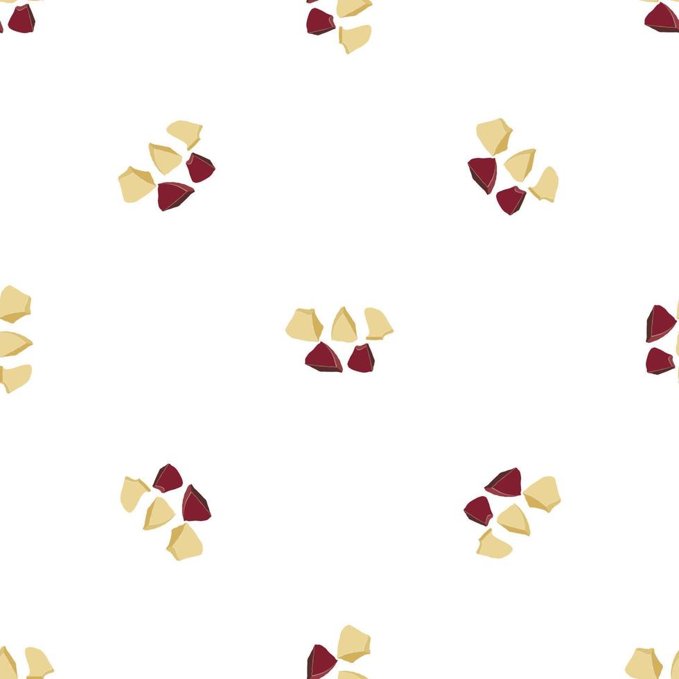 Cocoa fruit part pattern seamless vector