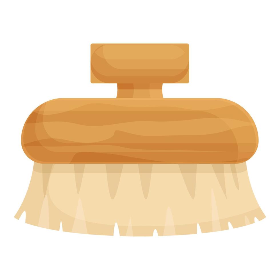 Wood brush icon cartoon vector. Body beauty vector