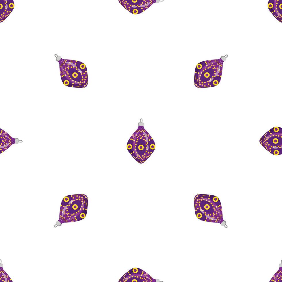 Old Christmas tree toy pattern seamless vector