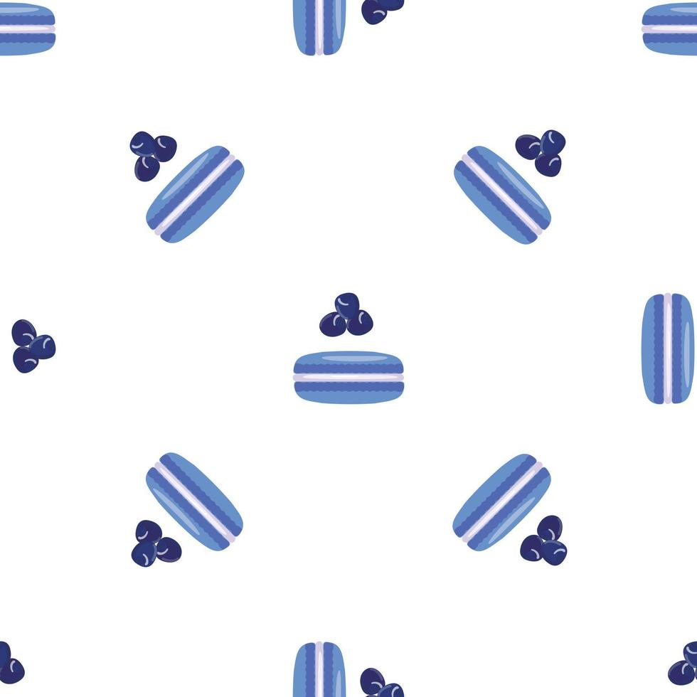 Blue macaroon pattern seamless vector
