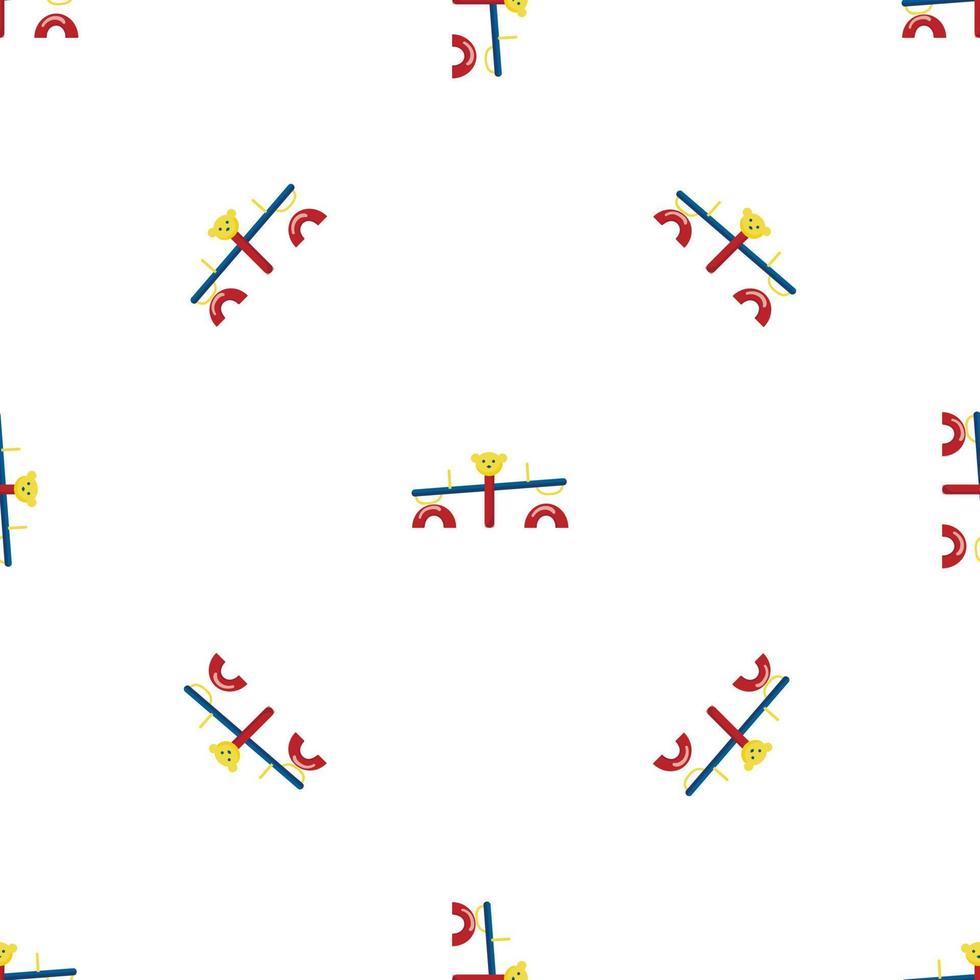 Kid see saw pattern seamless vector