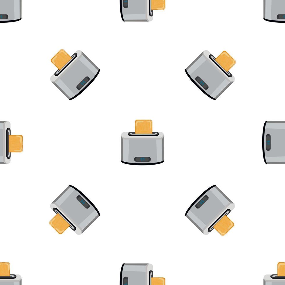 Digital toaster pattern seamless vector