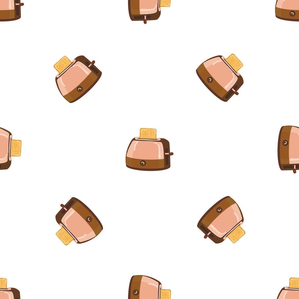 Breakfast toaster pattern seamless vector