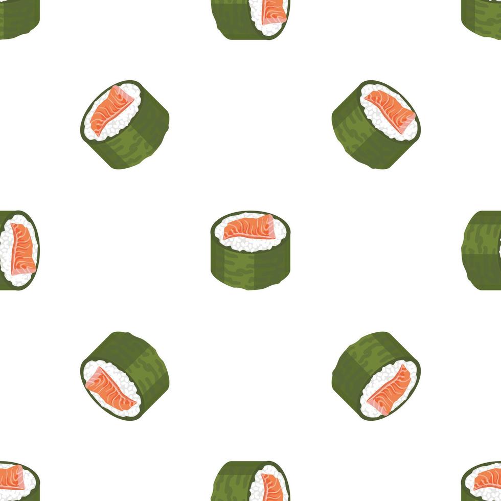 patrón de sushi asiático vector sin costura