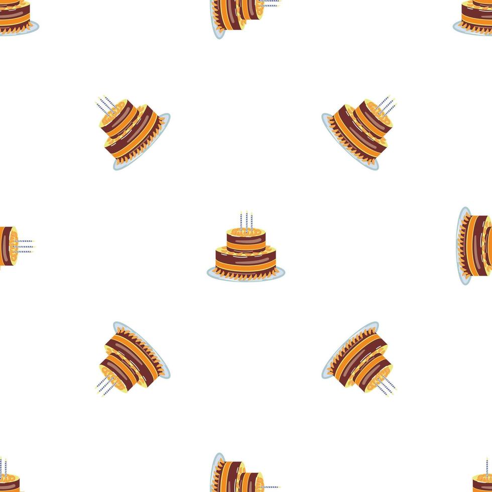 Anniversary cake pattern seamless vector