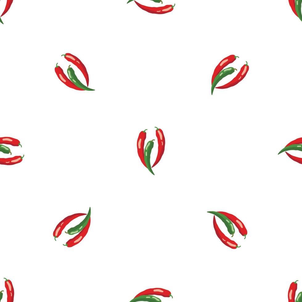 Chili pepper pattern seamless vector
