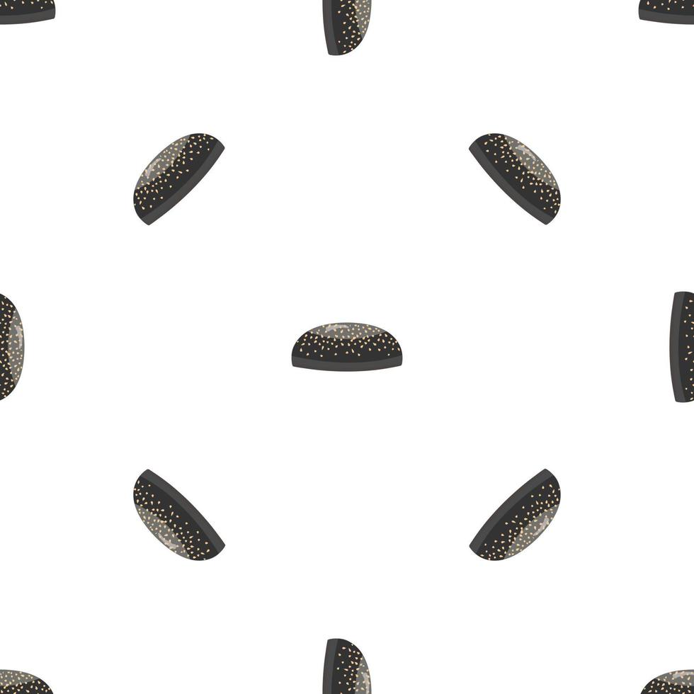 Black bun pattern seamless vector