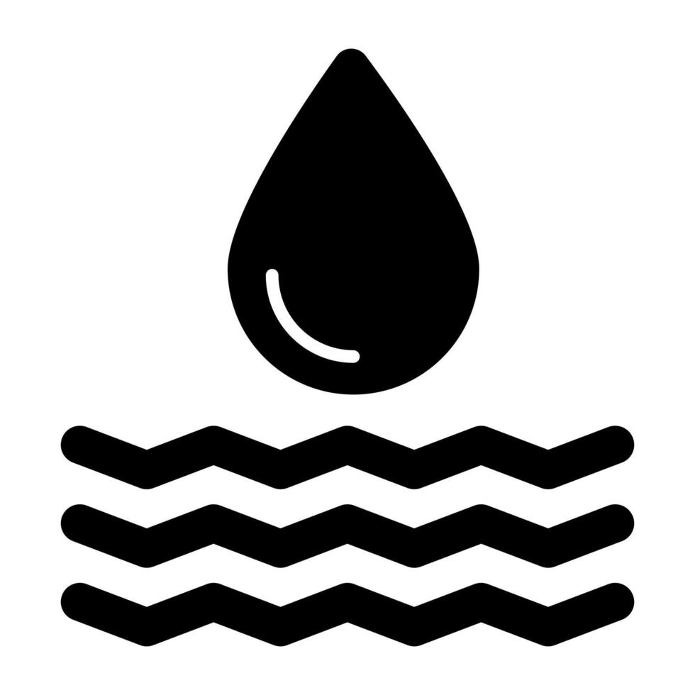 un icono de diseño perfecto de agua de mar vector