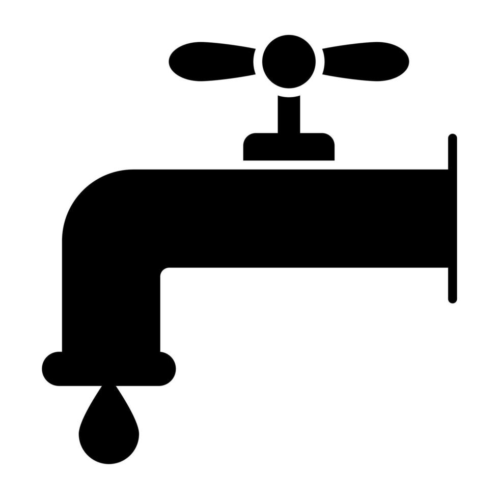 icono de diseño moderno de grifo de agua vector